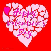 Happy Valentine's Day Heart Shape Logo Santa Hat thumb 1
