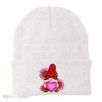 Happy Valentine's Day Gnome with Leopard Sunflower Valentine Beanie thumb 0