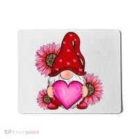 Happy Valentine's Day Gnome with Leopard Sunflower Valentine Mousepad thumb 0