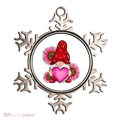 Happy Valentine's Day Gnome with Leopard Sunflower Valentine Ornament