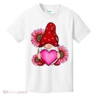 Happy Valentine's Day Gnome with Leopard Sunflower Valentine Kids T-Shirt thumb 0