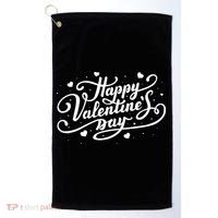 Happy Valentine's Day Simple Logo Golf Towel thumb 0