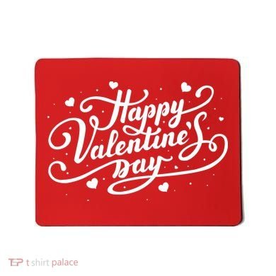 Happy Valentine's Day Simple Logo Mousepad