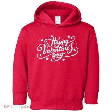 Happy Valentine's Day Simple Logo Toddler Hoodie