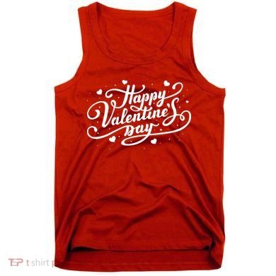 Happy Valentine's Day Simple Logo Tank Top