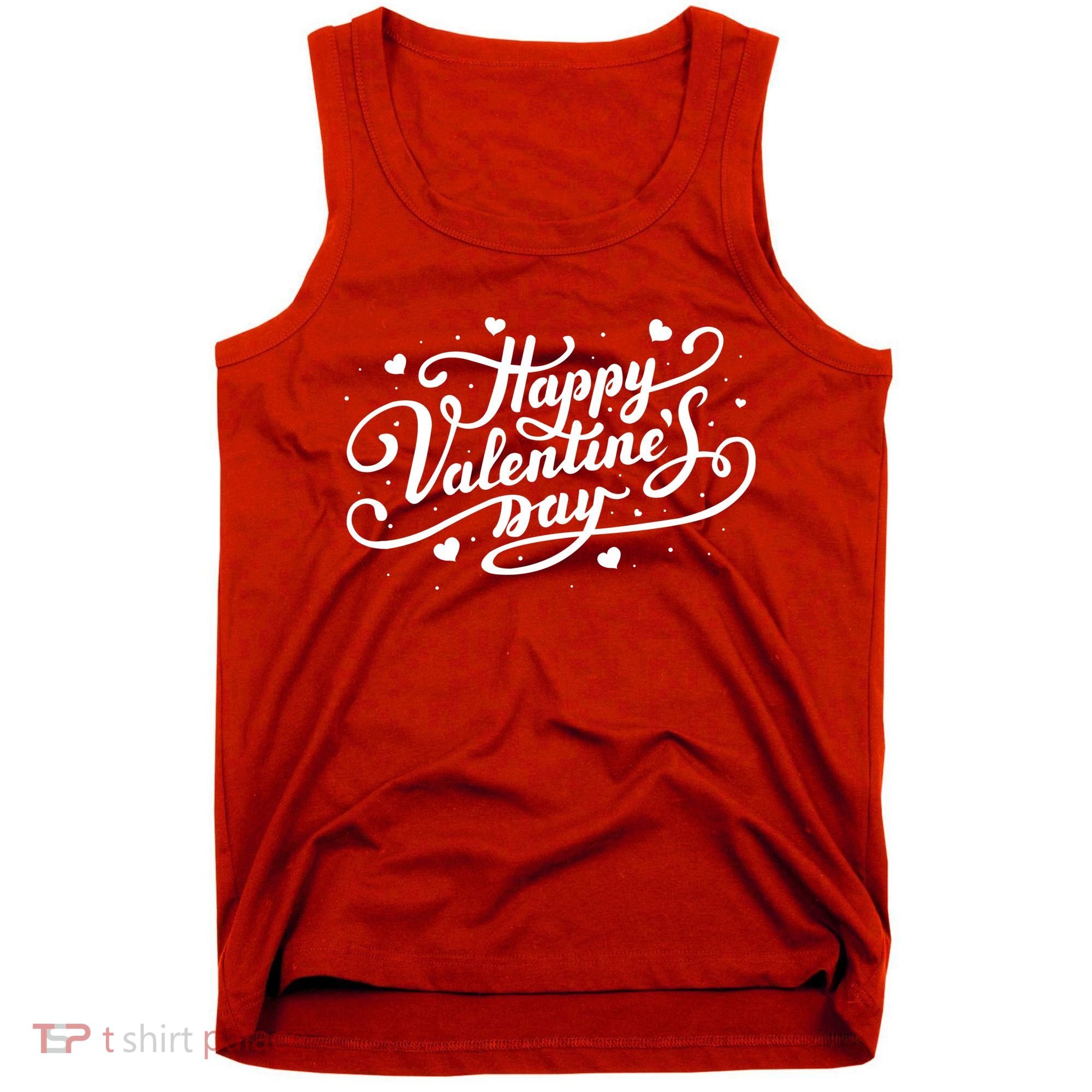 Happy Valentine's Day Simple Logo Tank Top