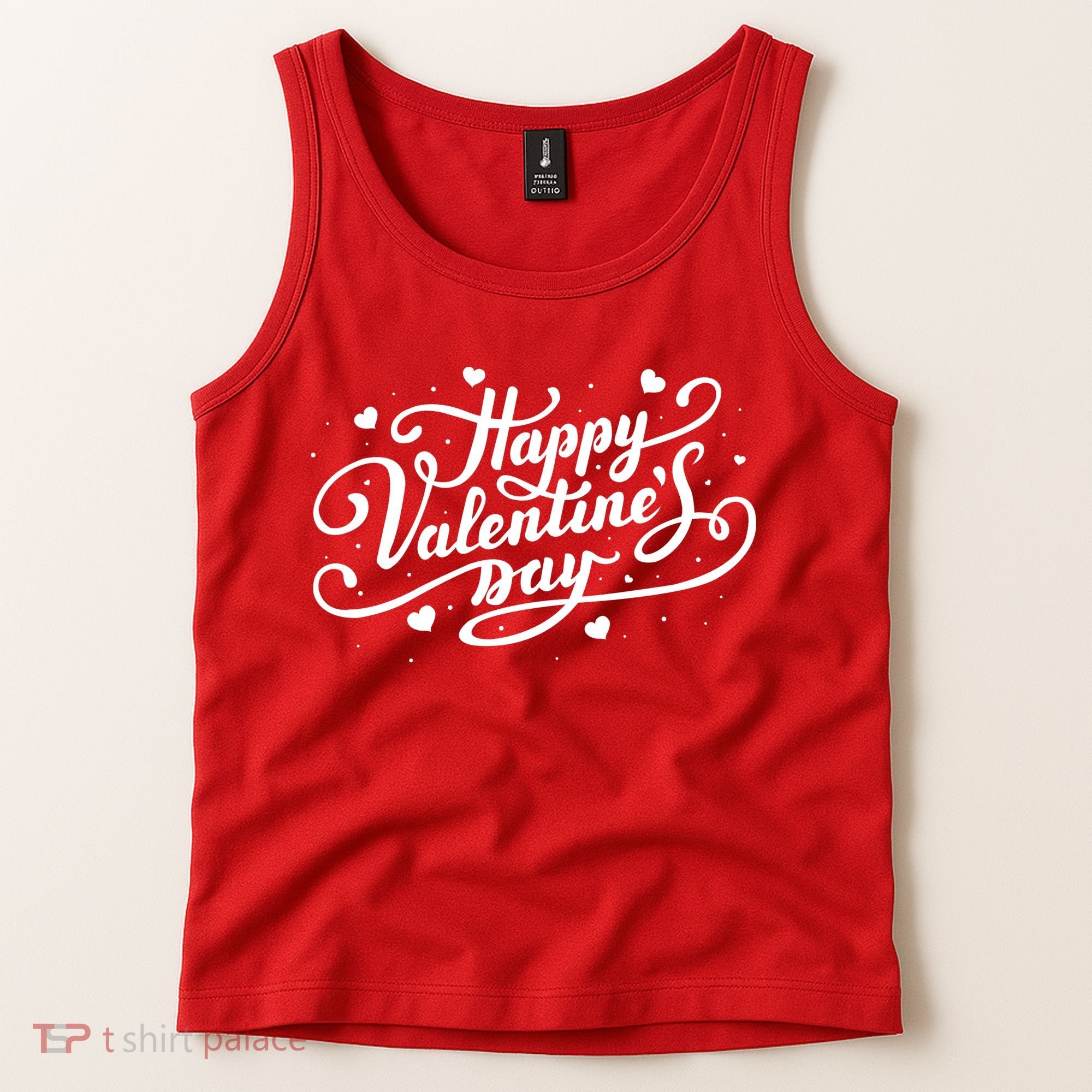 Happy Valentine's Day Simple Logo Tank Top