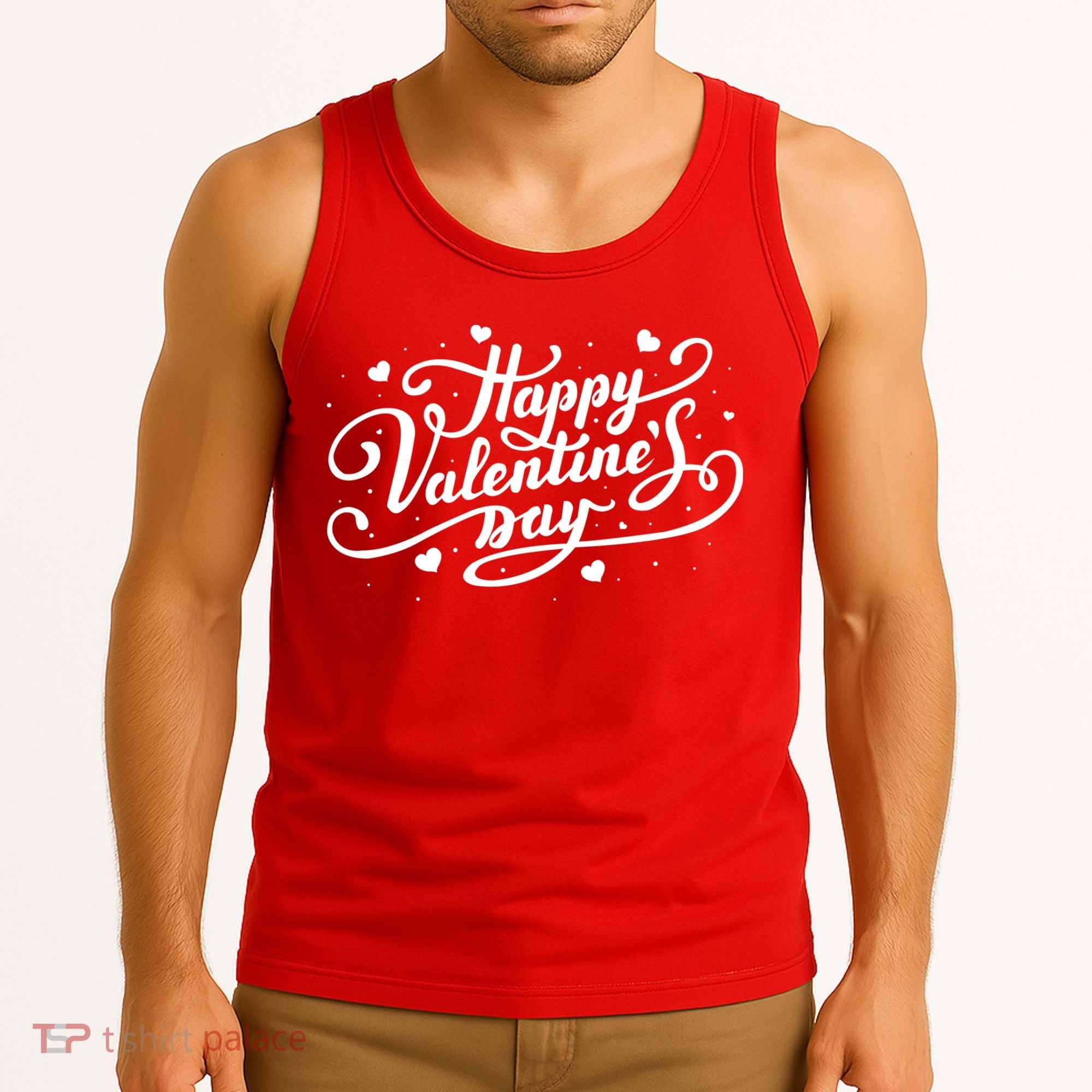 Happy Valentine's Day Simple Logo Tank Top