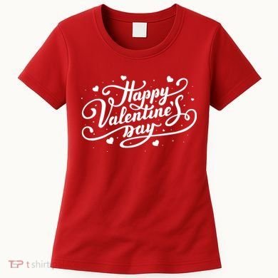 Happy Valentine's Day Simple Logo Women's T-Shirt