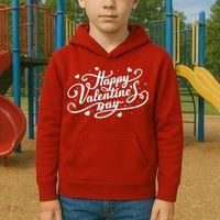Happy Valentine's Day Simple Logo Kids Hoodie thumb 2