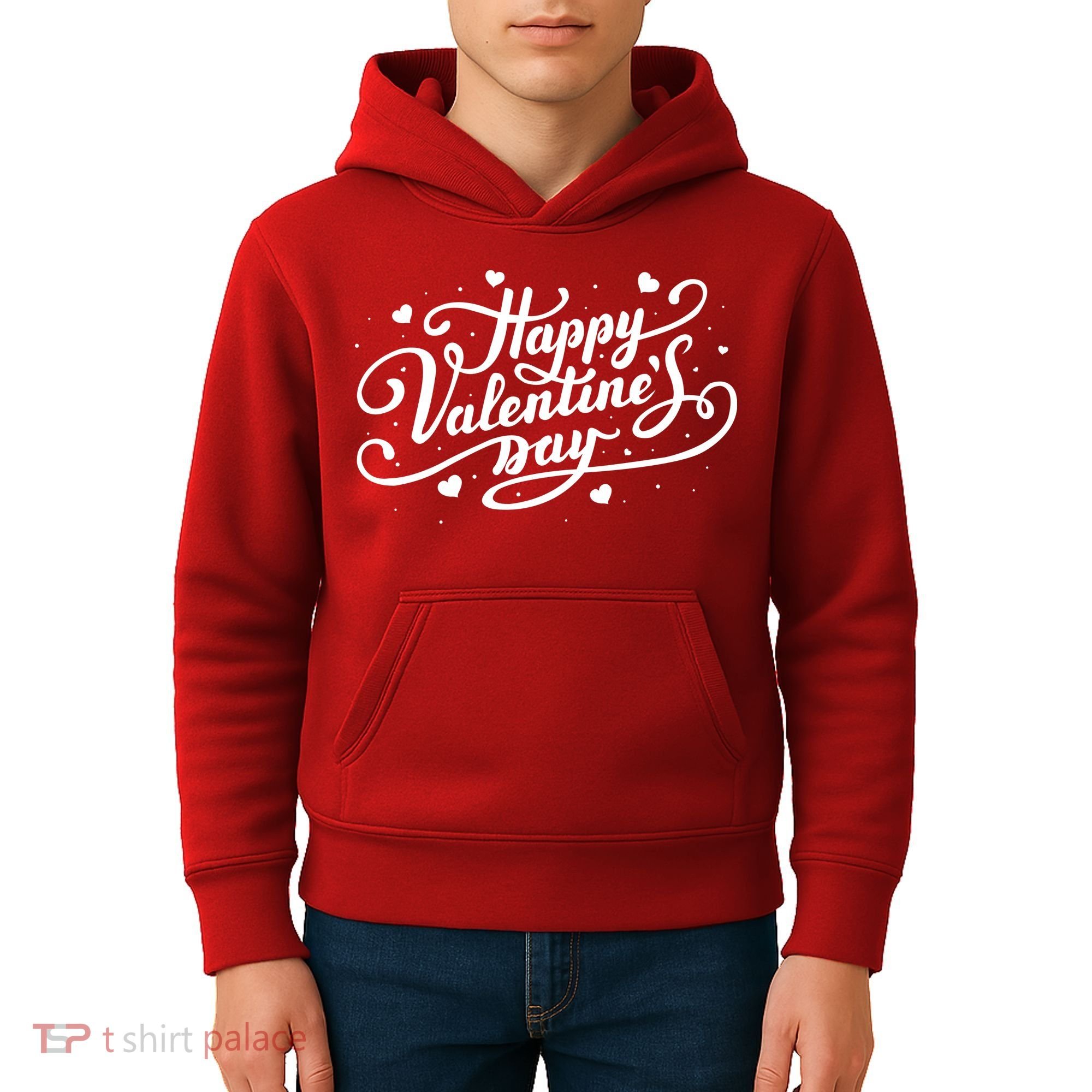 Happy Valentine's Day Simple Logo Kids Hoodie