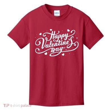 Happy Valentine's Day Simple Logo Kids T-Shirt