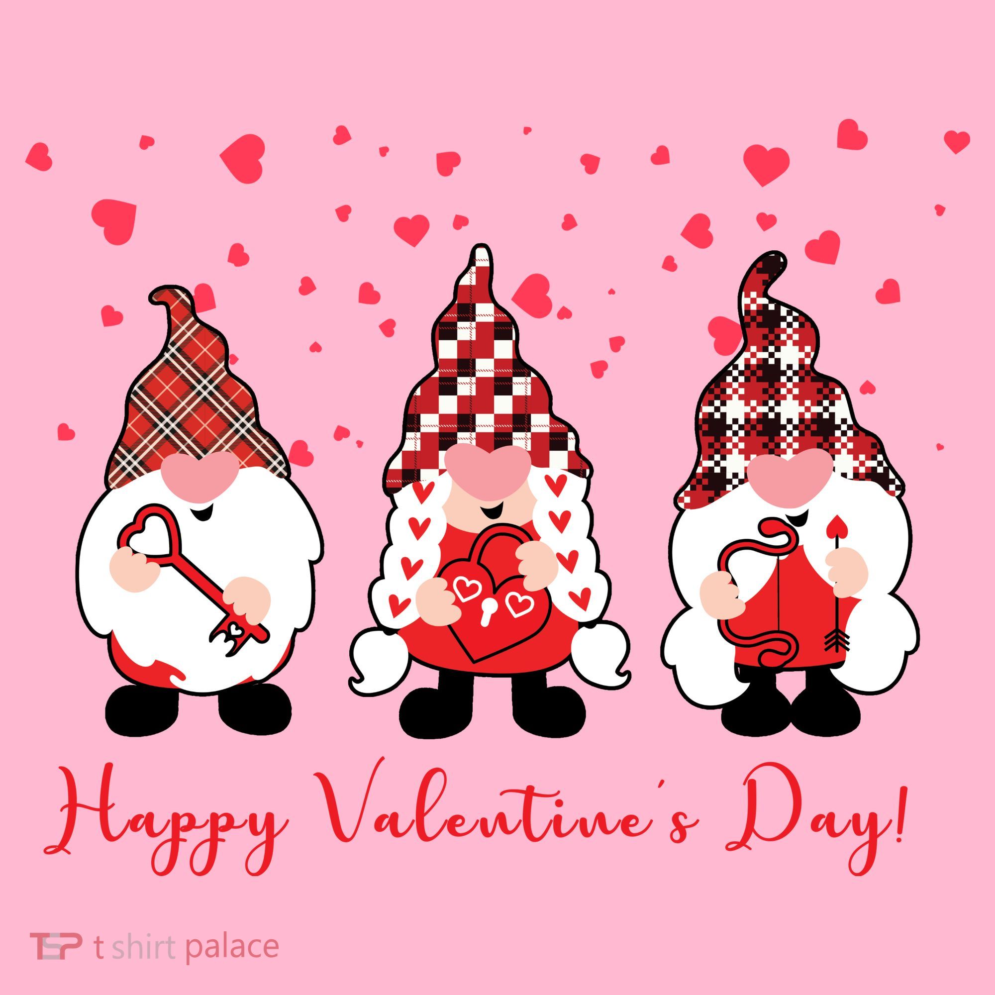 Happy Valentines Day Gnome Cute Gift Coaster