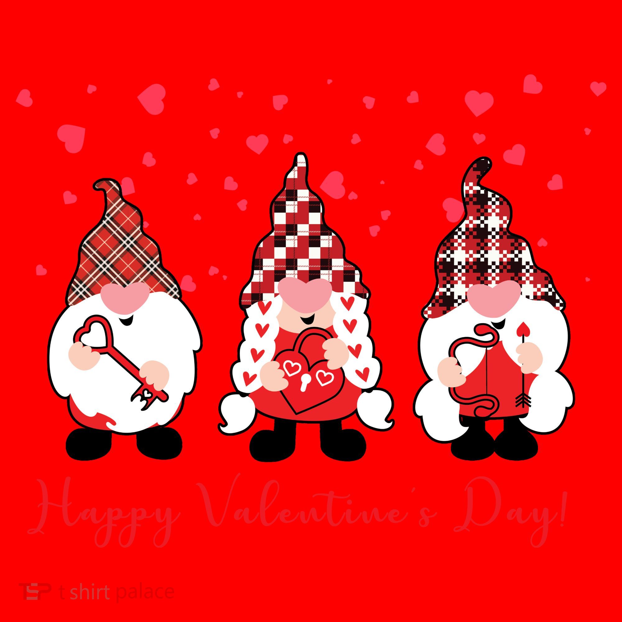Happy Valentines Day Gnome Cute Gift Santa Hat