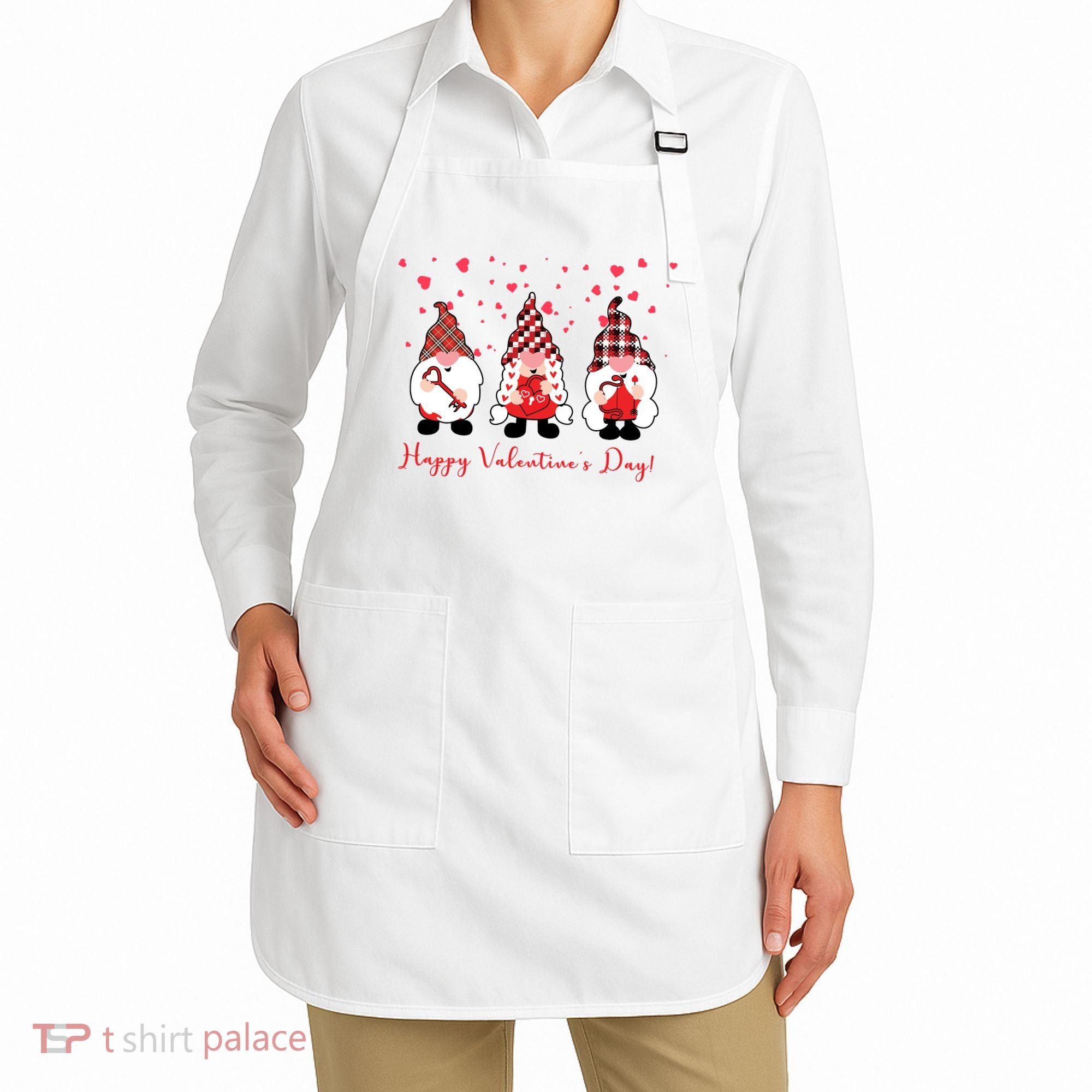 Happy Valentines Day Gnome Cute Gift Apron