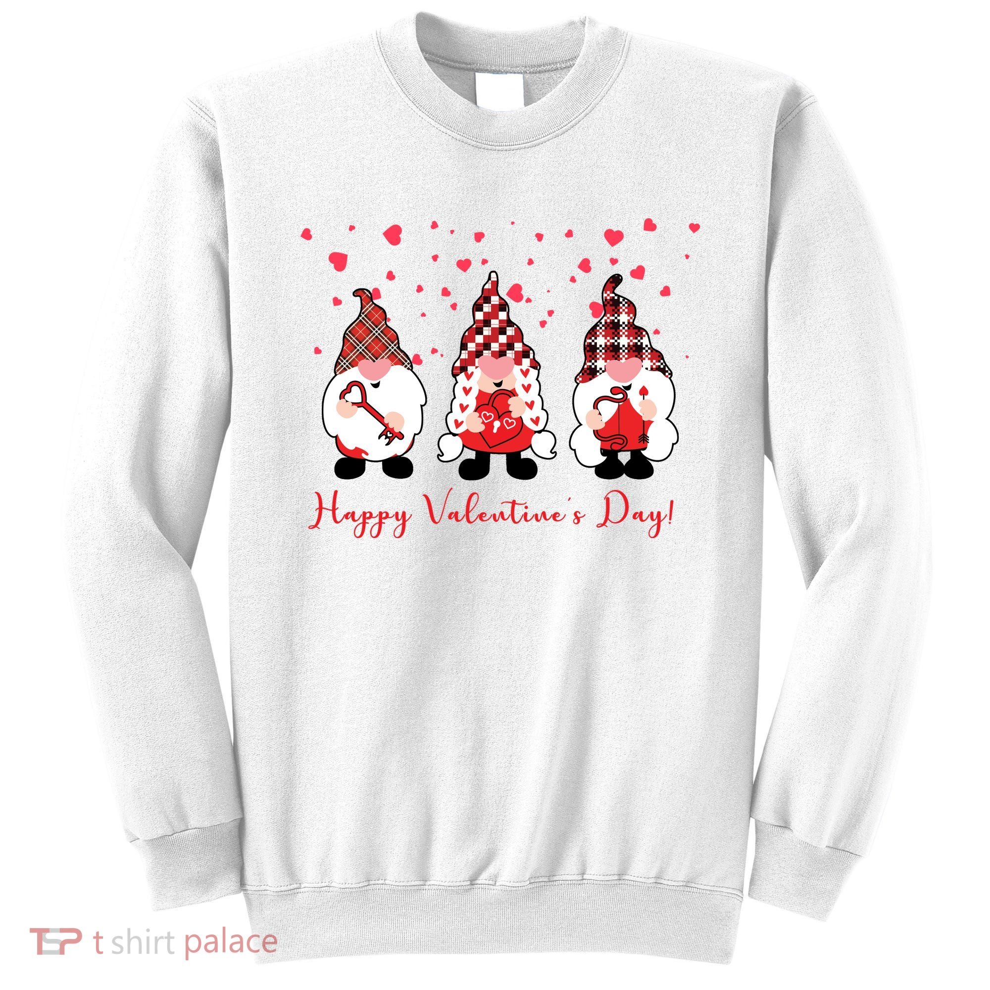 Happy Valentines Day Gnome Cute Gift Sweatshirt