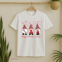 Happy Valentines Day Gnome Cute Gift T-Shirt thumb 2