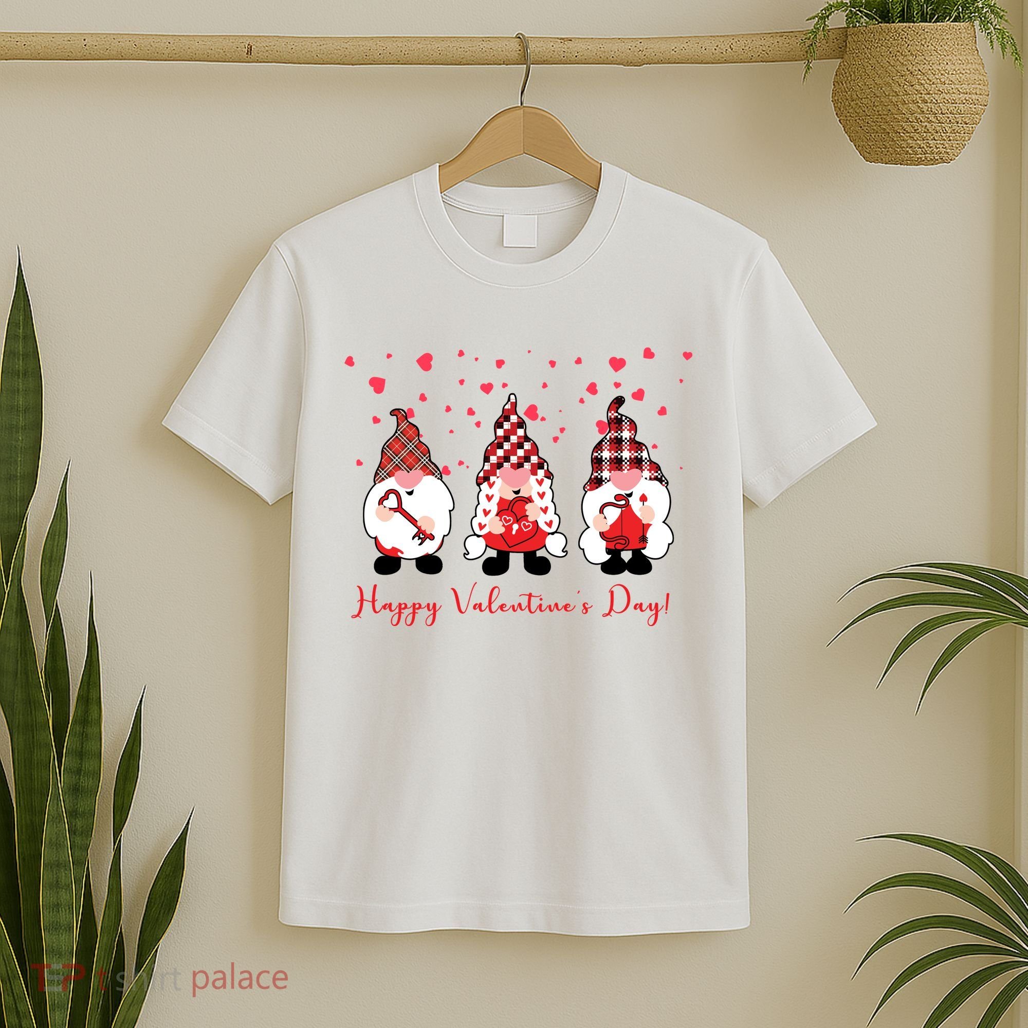 Happy Valentines Day Gnome Cute Gift T-Shirt