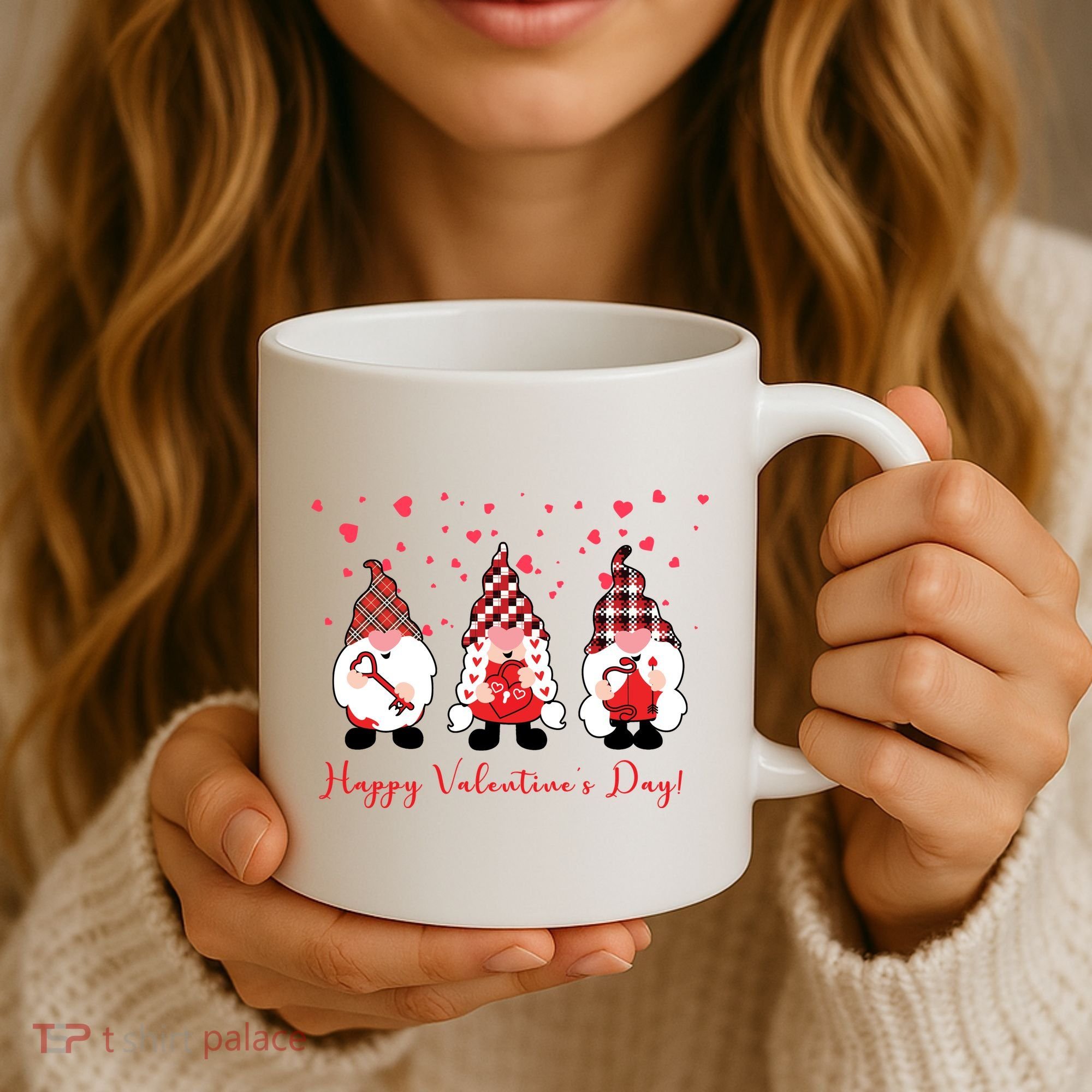 Happy Valentines Day Gnome Cute Gift Coffee Mug