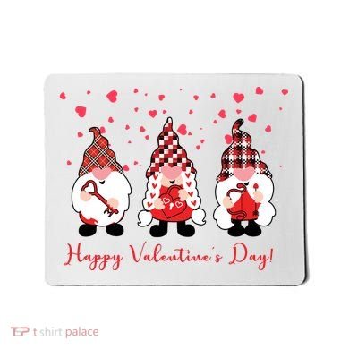 Happy Valentines Day Gnome Cute Gift Mousepad