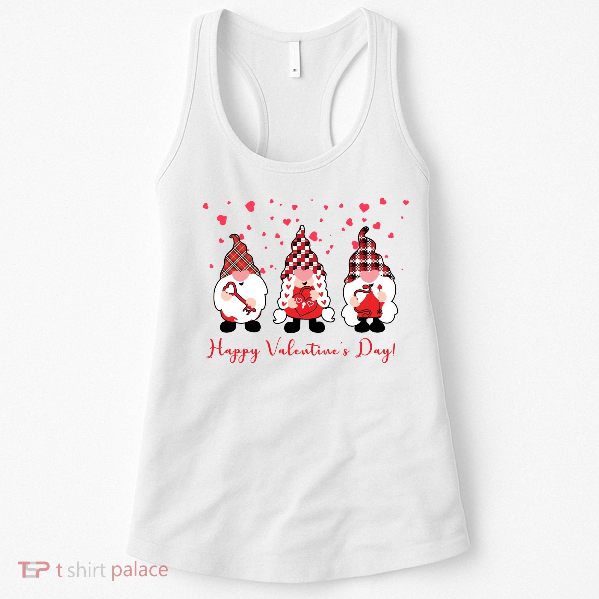Happy Valentines Day Gnome Cute Gift Women's Tank Top
