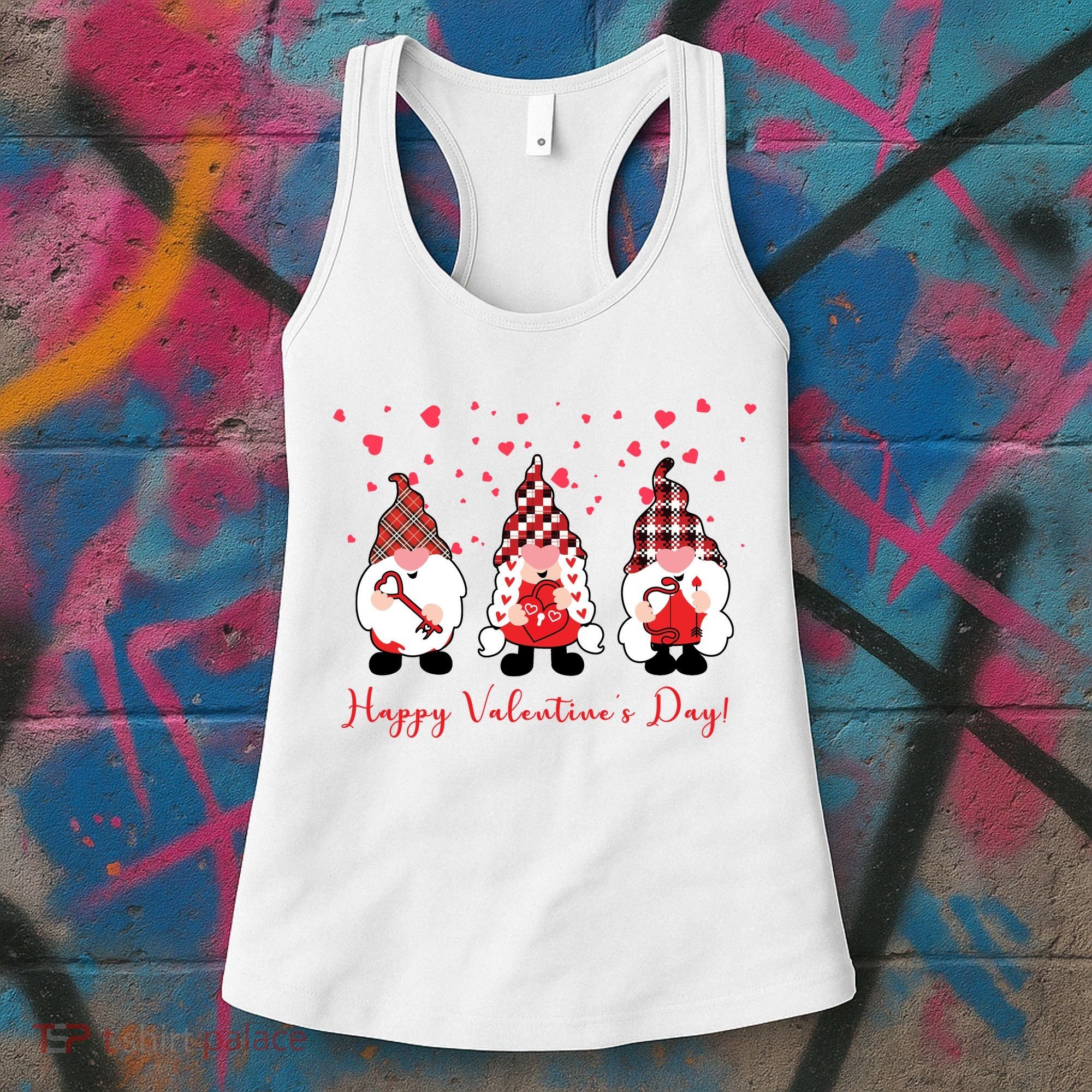 Happy Valentines Day Gnome Cute Gift Women's Tank Top