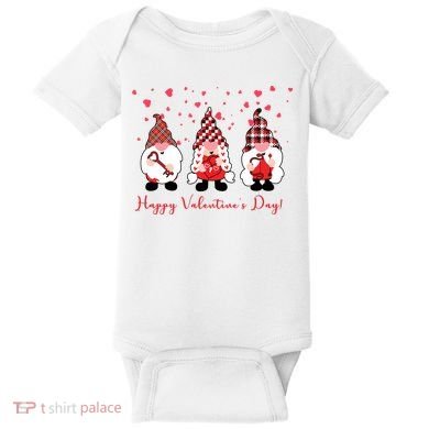 Happy Valentines Day Gnome Cute Gift Baby Bodysuit