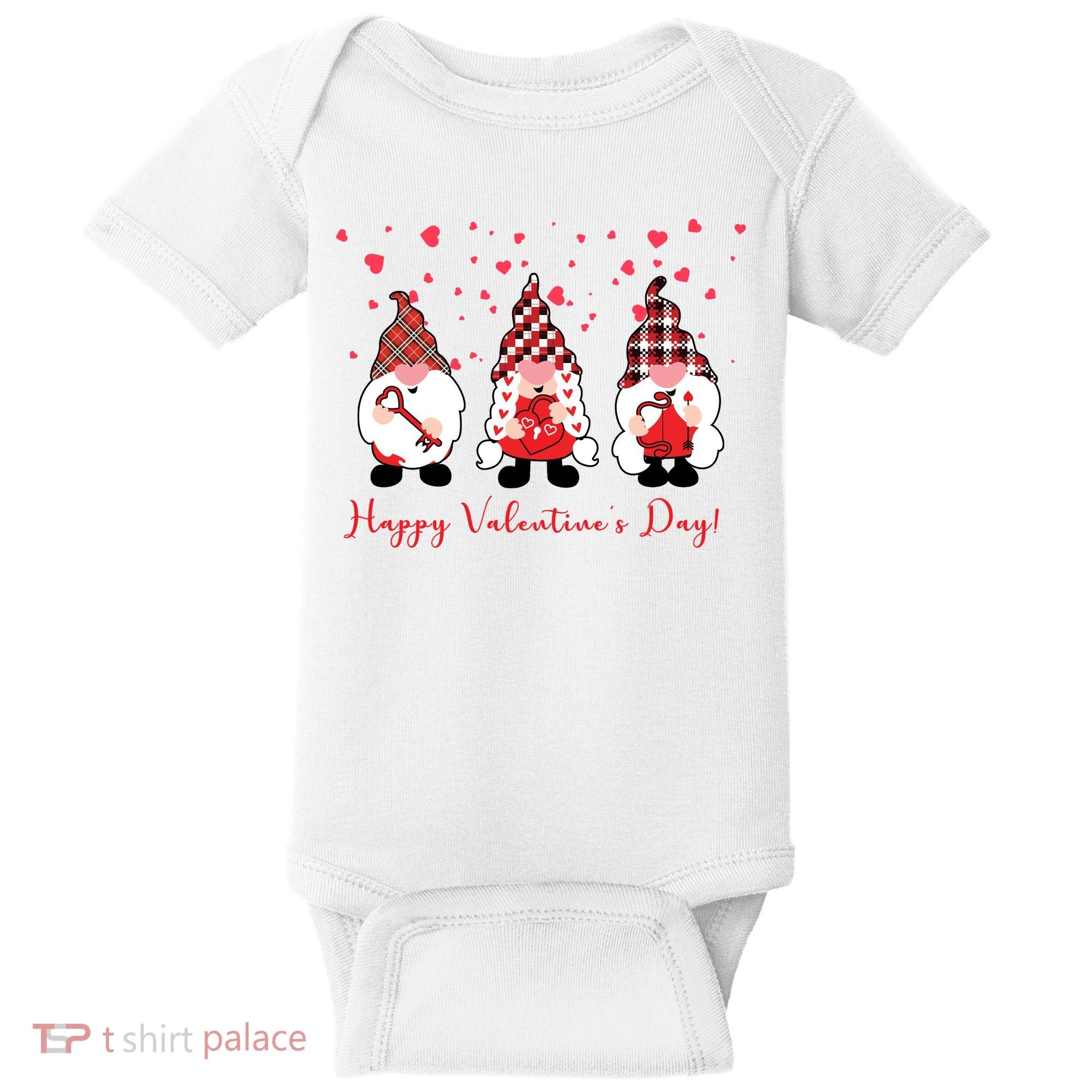 Happy Valentines Day Gnome Cute Gift Baby Bodysuit