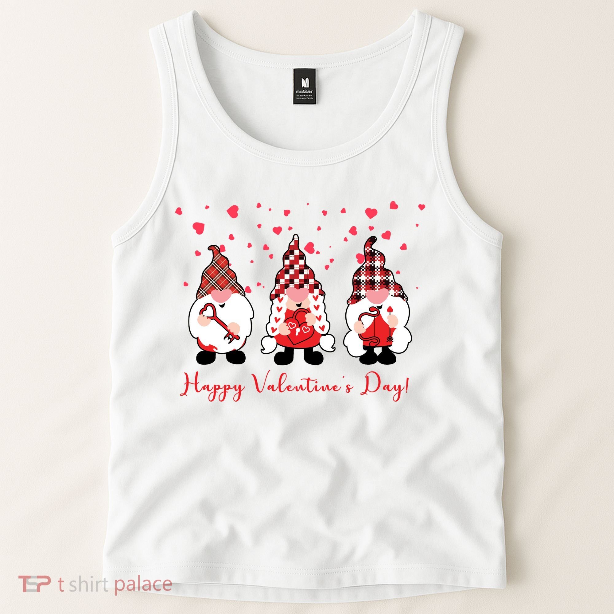 Happy Valentines Day Gnome Cute Gift Tank Top