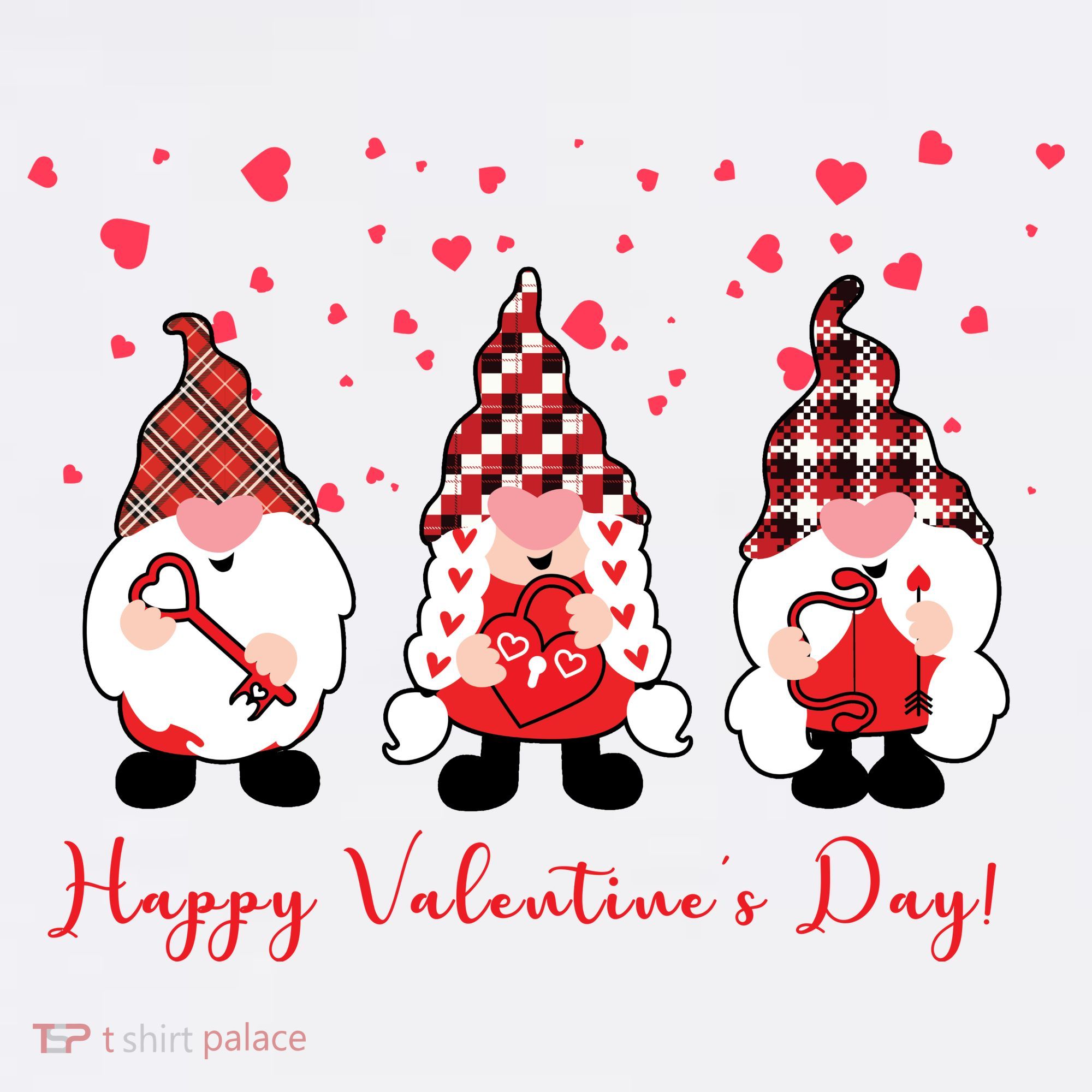 Happy Valentines Day Gnome Cute Gift Toddler T-Shirt