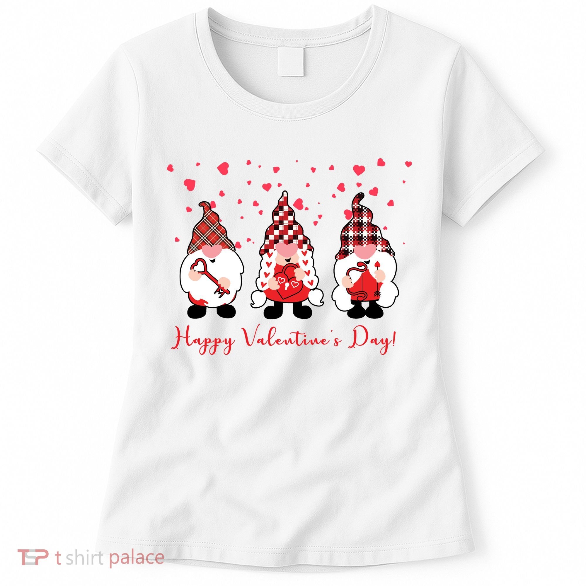 Happy Valentines Day Gnome Cute Gift Women's T-Shirt