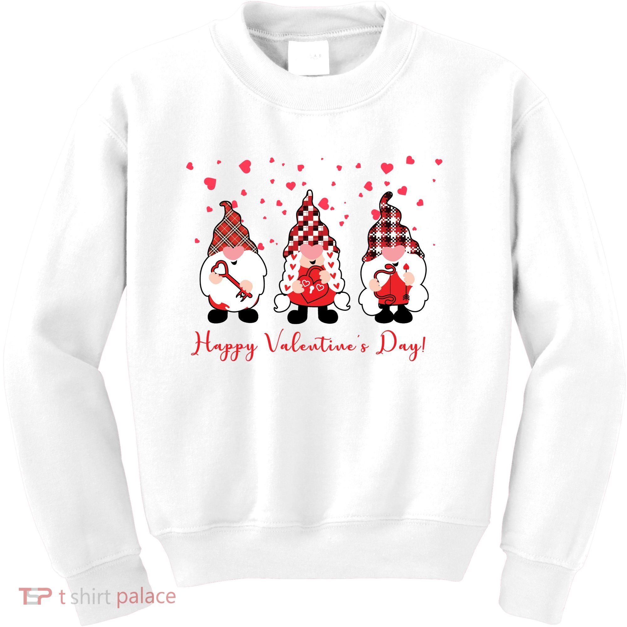 Happy Valentines Day Gnome Cute Gift Kids Sweatshirt