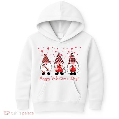 Happy Valentines Day Gnome Cute Gift Kids Hoodie