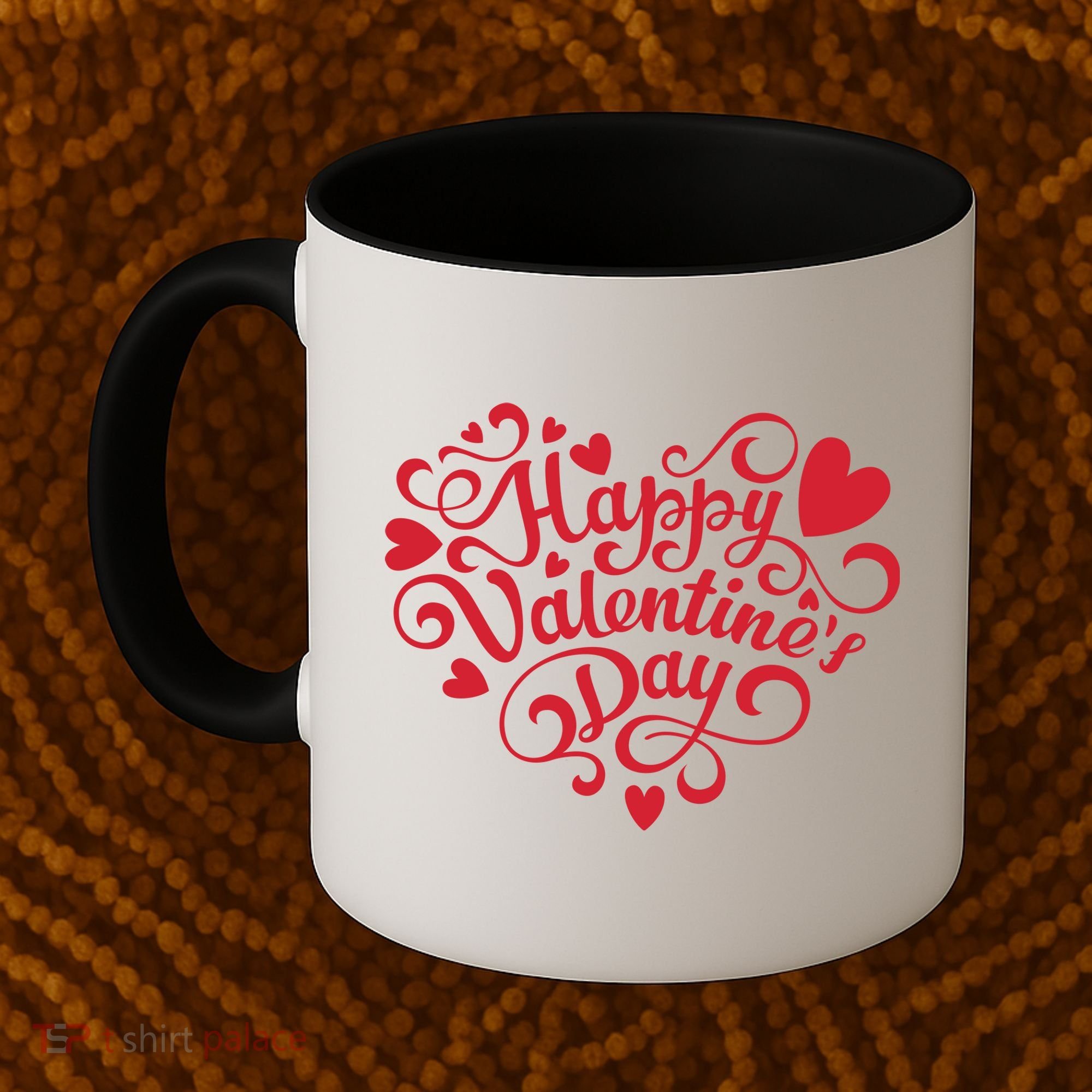 Happy Valentines Day Shaped Heart Coffee Mug