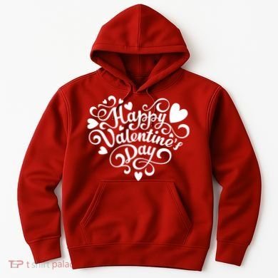Happy Valentines Day Shaped Heart Hoodie