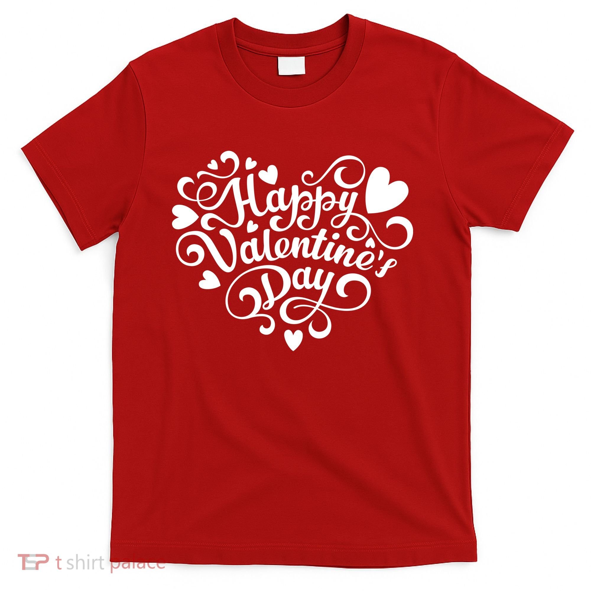 Happy Valentines Day Shaped Heart T-Shirt