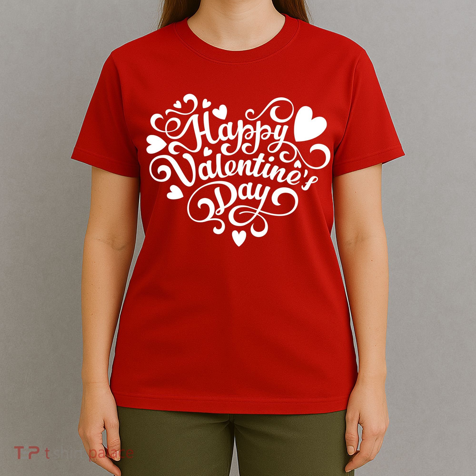 Happy Valentines Day Shaped Heart T-Shirt