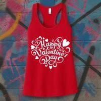 Happy Valentines Day Shaped Heart Women's Tank Top thumb 3