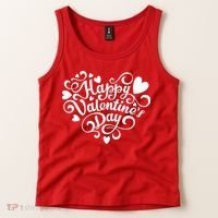 Happy Valentines Day Shaped Heart Tank Top thumb 2