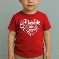 Happy Valentines Day Shaped Heart Toddler T-Shirt thumb 2