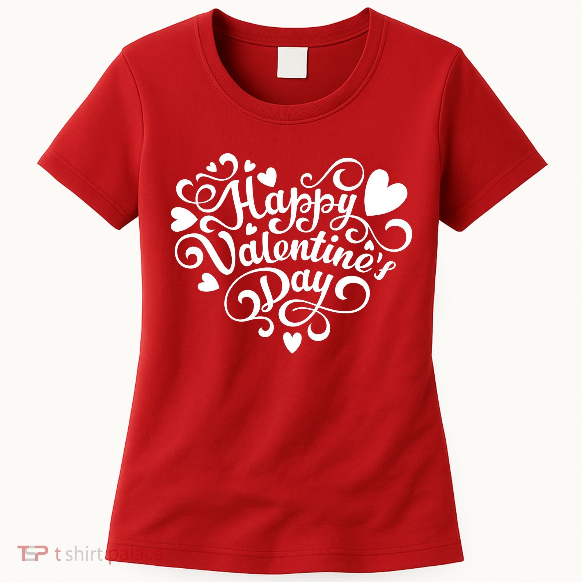 Happy Valentines Day Shaped Heart Women's T-Shirt