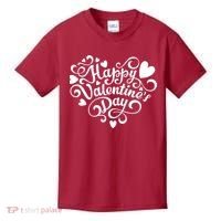 Happy Valentines Day Shaped Heart Kids T-Shirt thumb 0