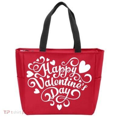 Happy Valentines Day Shaped Heart Tote Bag