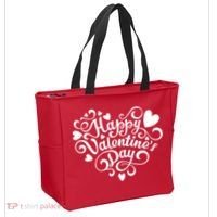 Happy Valentines Day Shaped Heart Tote Bag thumb 2