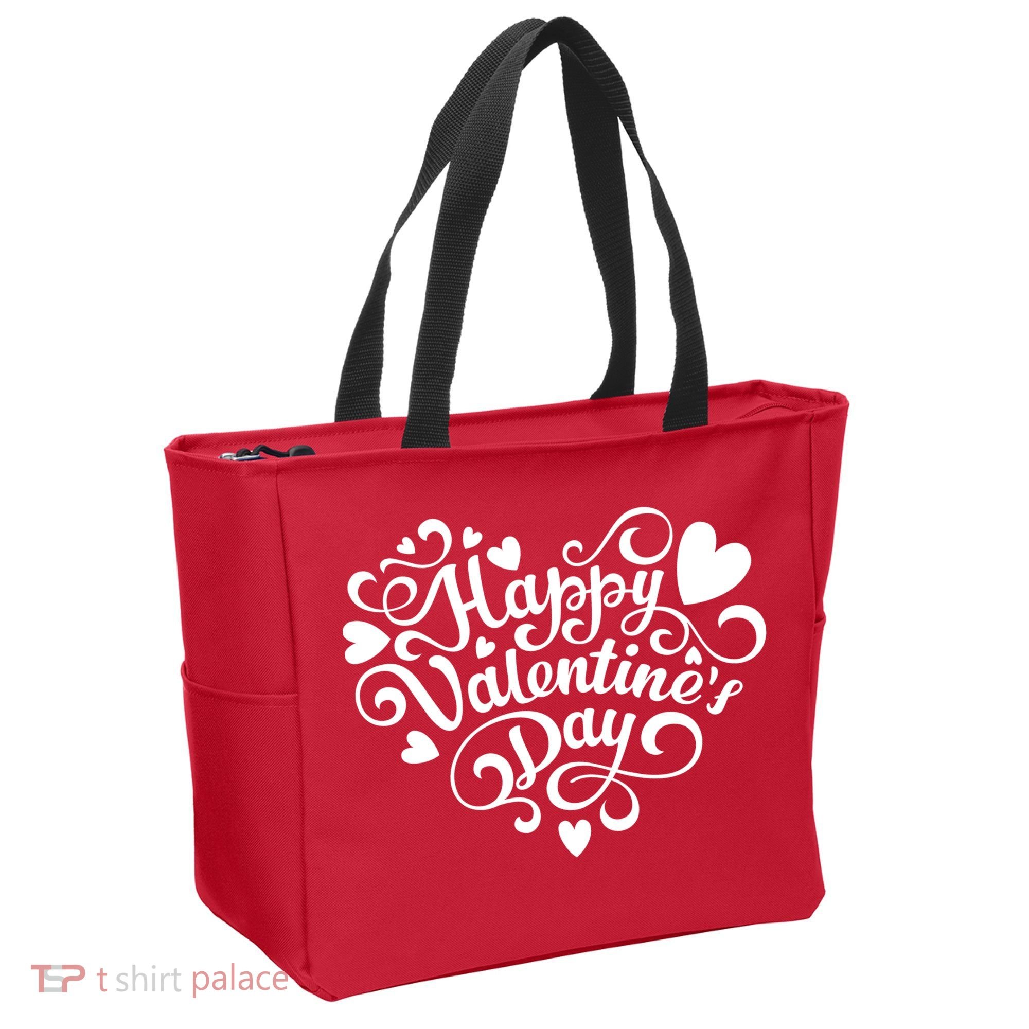 Happy Valentines Day Shaped Heart Tote Bag