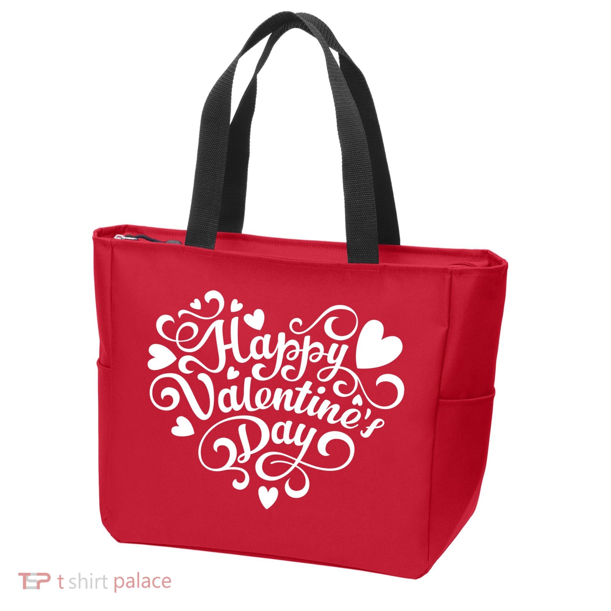 Happy Valentines Day Shaped Heart Tote Bag