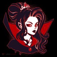 Halloween Dracula Vampire Princess USA-Made Doggie Bandana thumb 2