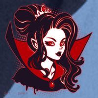 Halloween Dracula Vampire Princess Raglan Baseball Sleeve Shirt thumb 2