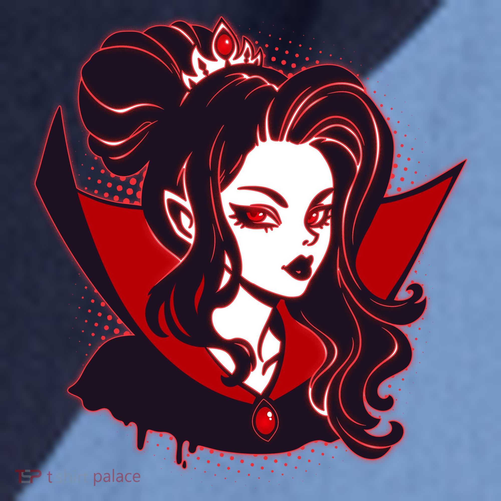 Halloween Dracula Vampire Princess Raglan Baseball Sleeve Shirt