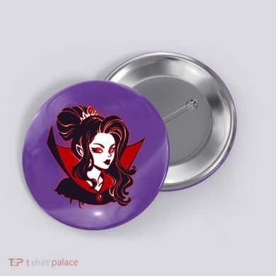 Halloween Dracula Vampire Princess Button